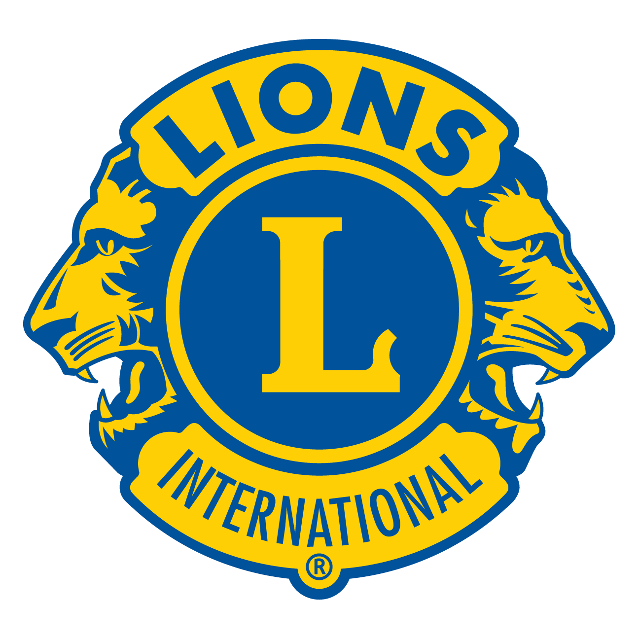 Logo Lions Clubs International - Löwenkopf mit Schrift